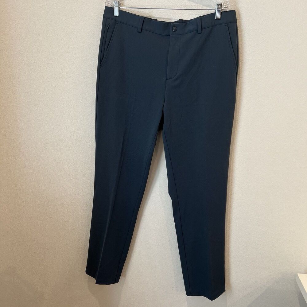 Quince mens Ultra-Stretch Athletic Taper 24/7 Smart Chino Pant Ocean Blue 35x32